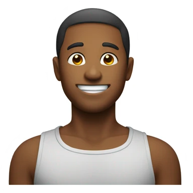 Round happy emoji  sticker