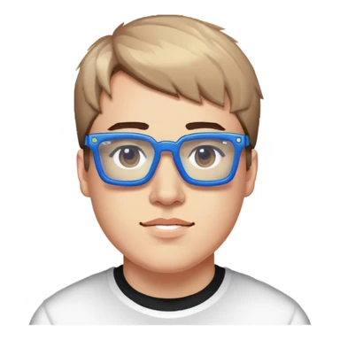 Mr beast with pixelated glasses  sticker