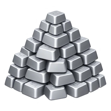 a mountain of aluminum ingots sticker