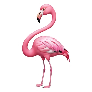 flamingo with shirt sticker