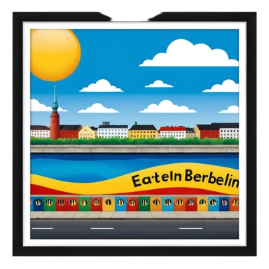 East side gallery of berlin  sticker