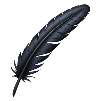 Black raven feather sticker