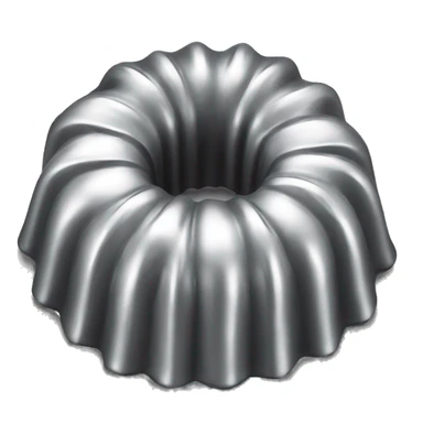 Realistic metallic bundt pan sticker