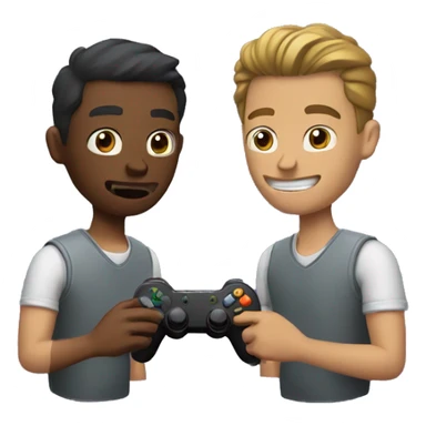 two men play video games sticker