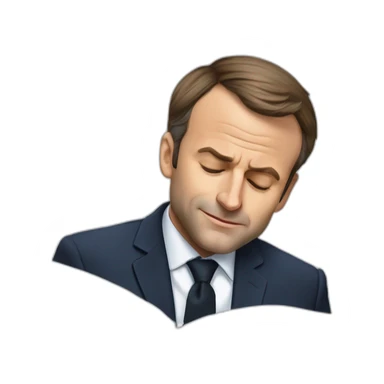 Emanuel Macron entrain de dormir sticker