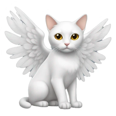 cat with angel wings sticker