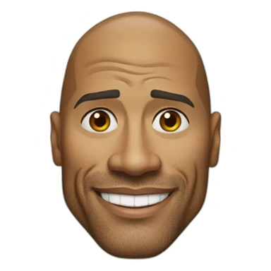 Dwayne Johnson moaï sticker