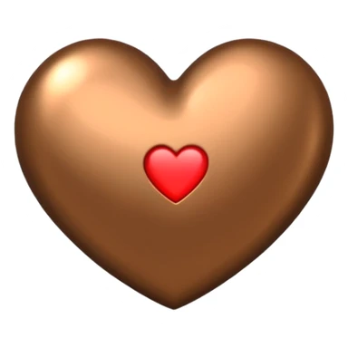 heart with a metallic bronze finish sticker