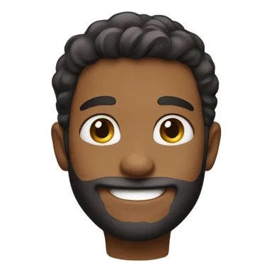 happy boy with facial hair sticker