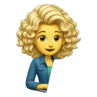 blonde-big-hair-girl-with-laptop sticker