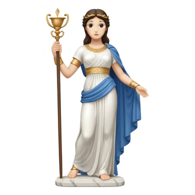 Marble Greek statue of a brunette Greek goddess  sticker