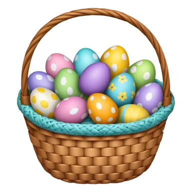 basket full of easter eggs sticker