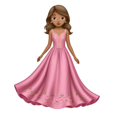 Gown in pink for kids sticker