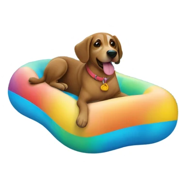 dog on floaty sticker
