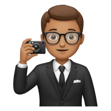 Hombre moreno con gafas haciendo fotos en una boda sticker