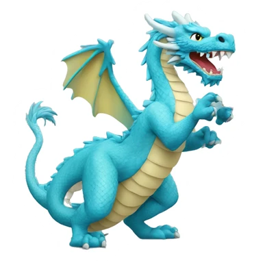 skyblue chinese dragon sticker