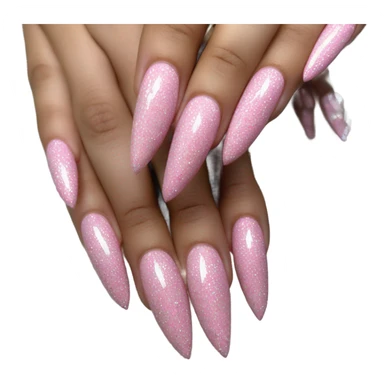 pink diamond acrylic nails sticker