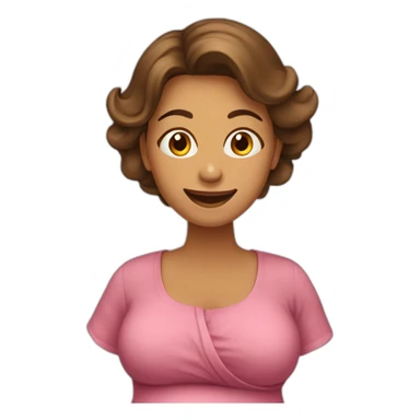 mujer feliz embarazada sticker