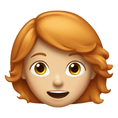 Ginger girl saying oh  sticker