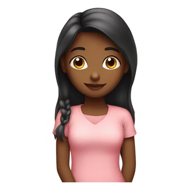 A girl showing love sticker