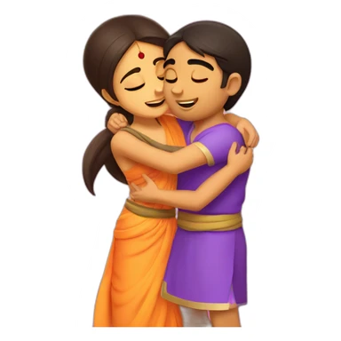 Chota bheem hugging chutki sticker