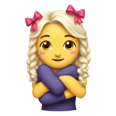 Cute hugs with bows sticker