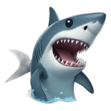 shark with panda sticker