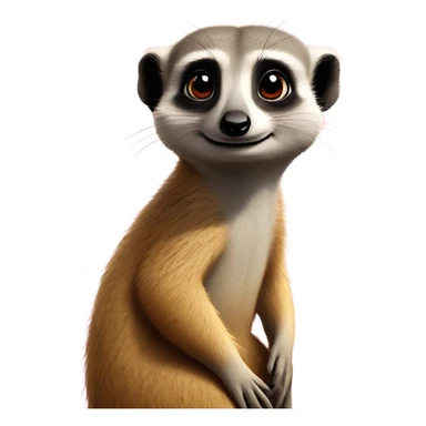 meerkat with heart and koala sticker