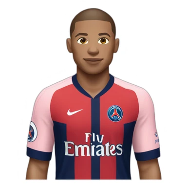 mbappe wearing a psg kit sticker