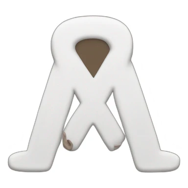 letter x with a human body sticker
