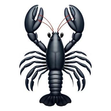 White and black white lobster  sticker