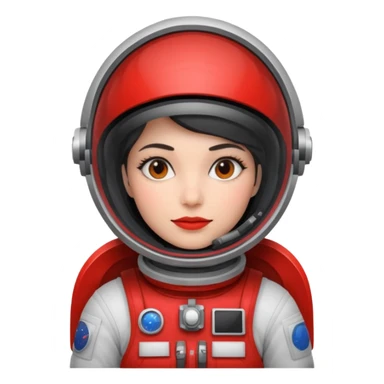 woman,  astronaut, red and black design sticker