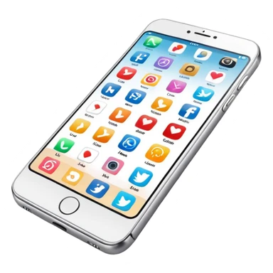 Smartphone with social media apps 2007 sticker