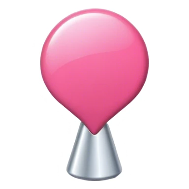 Pink push pin sticker