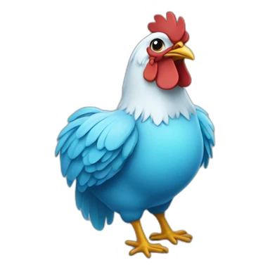 blue doctor chicken sticker