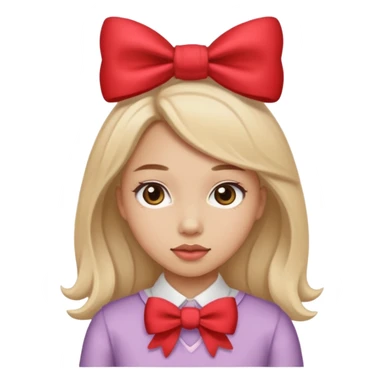 menina com laço  sticker