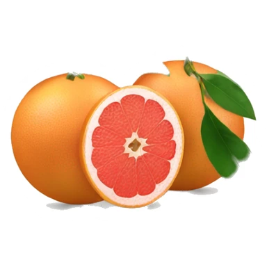 Two Grapefruit with leaves sticker