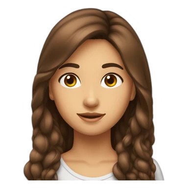 fille-brune-longs-cheveux-aux-yeux-marrons-étudiante sticker