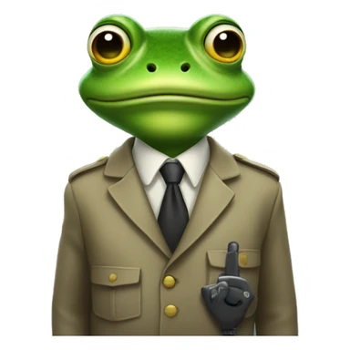frog solving a crime  sticker