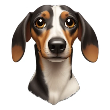 Arlequin Dashchund sticker