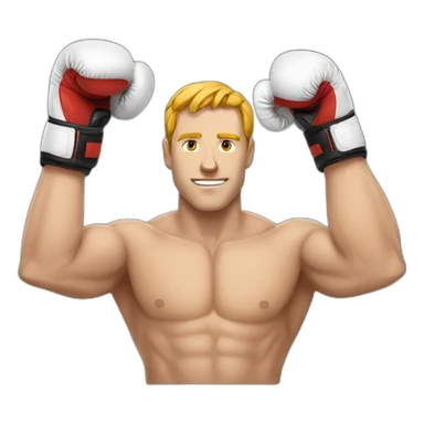 White man Boxer with tiger power  sticker