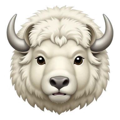 White bison sticker