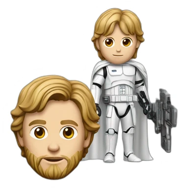 Luke skywalker with iPhone 15 pro titanium with high detail sticker