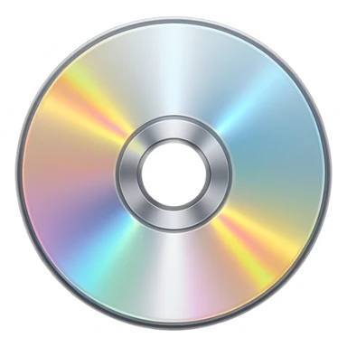 белый светящийся CD-диск, no background sticker