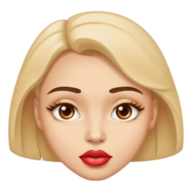 lusty face expression with suggestive eyes and lips sticker