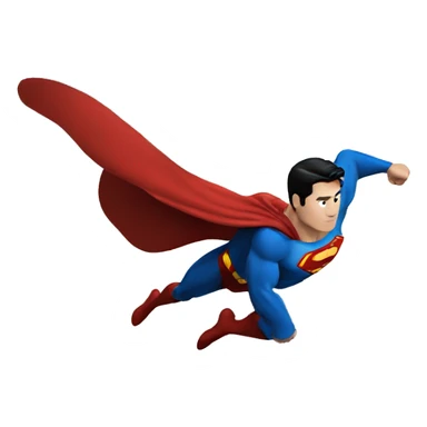 superman flying sticker