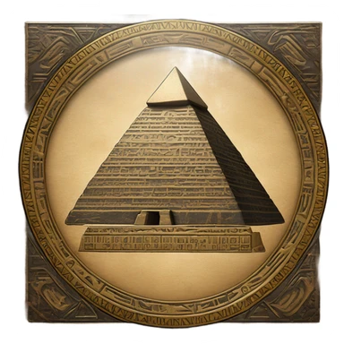 big disk of Vinyl record cutting Egypt pyramid sticker