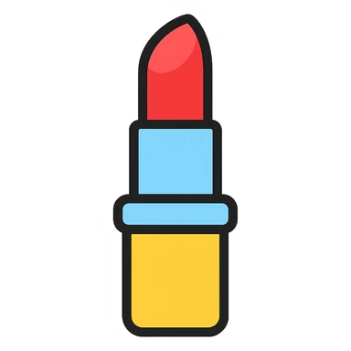 lipstick color outline icon style sticker