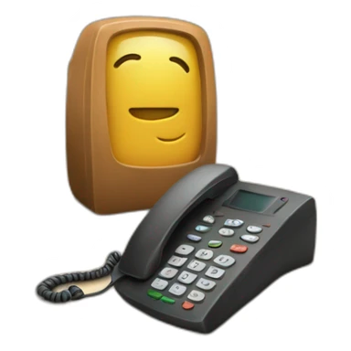 Téléphone sur une table sticker