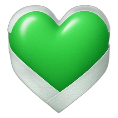 Two-Green-heart-with-white-bandage sticker